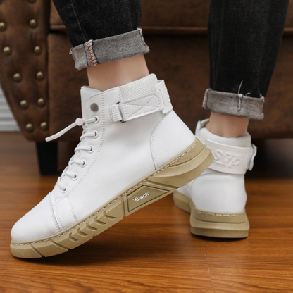 Men's Genuine Leather Boots | Casual & Versatile | Waterproof & Fleece-Lined