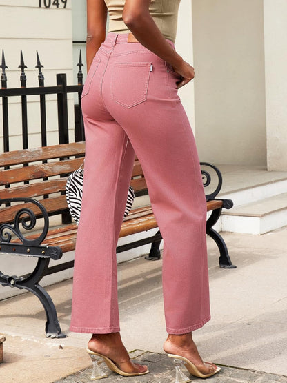 HDLTE Women Wide Leg Jeans High Waist Baggy Jeans Loose Boyfriend Jeans Denim Pants Y2K