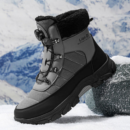 (⏰70% OFF | 24 Hours Only!) Men's Winter Warm and Cozy Thermal Lining Hiking Shoes - Orthopedic - Anti-Slip - Water-Resistant - Anti-Smash & Puncture - Ideal for Daily Routine, Outdoor Adventures, Sport, Travelling