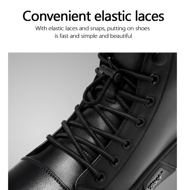 Men's Genuine Leather Boots | Casual & Versatile | Waterproof & Fleece-Lined