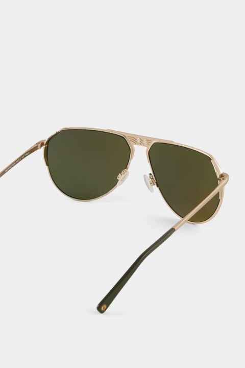 Sunglasses Kaprun In Green/Gold