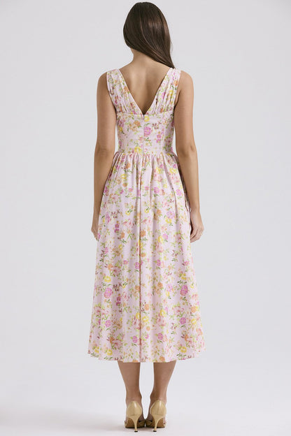 Stylish Floral Print V-Neck Swing Dress🌺Buy 2 Free Shipping