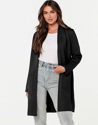 ANRABESS Cardigan Sweater for Women Casual 2023 Fall Winter Fashion Coat Long Sleeve Open Front Knit Coatigan Clothes