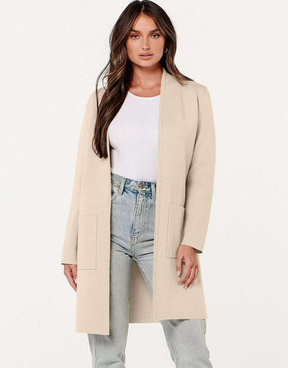 ANRABESS Cardigan Sweater for Women Casual 2023 Fall Winter Fashion Coat Long Sleeve Open Front Knit Coatigan Clothes