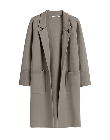 ANRABESS Cardigan for Women Oversized Open Front Sweater Coat Long Sleeve Lapel Blazer Jacket Fall Outwear Coatigan