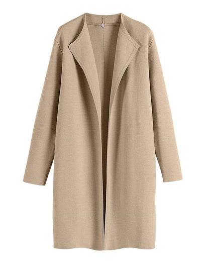 ANRABESS Women's Casual Long Sleeve Classy Draped Open Front Jackets Long Knitted Cardigan Sweater