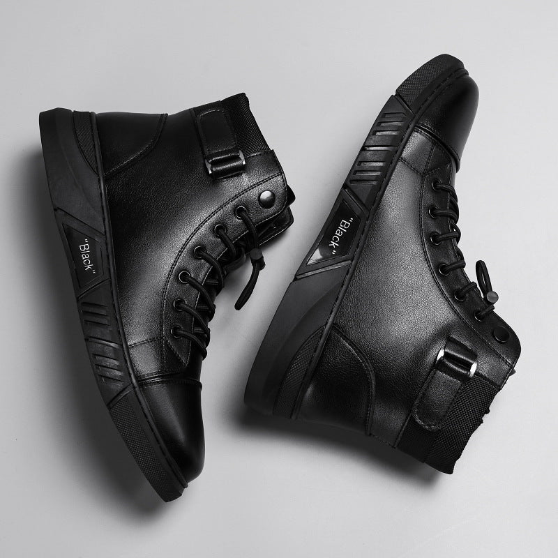 Men's Genuine Leather Boots | Casual & Versatile | Waterproof & Fleece-Lined
