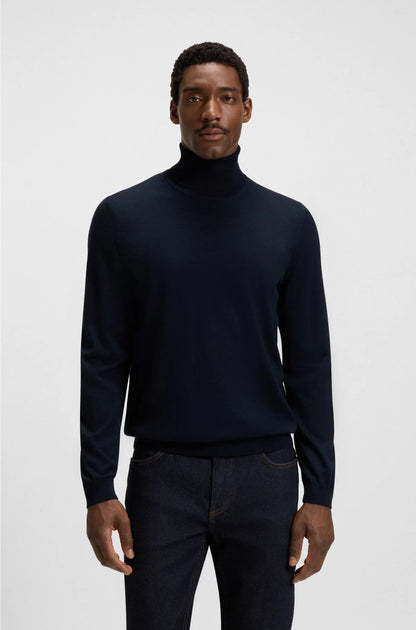 REGULAR-FIT ROLLNECK SWEATER IN MERINO WOOL