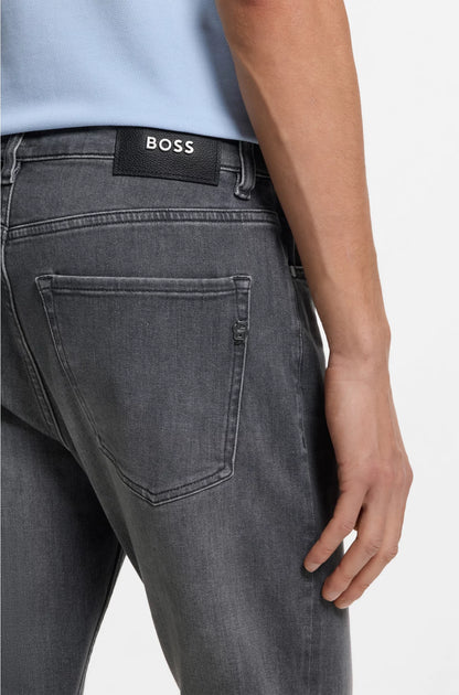 DELAWARE SLIM-FIT JEANS IN SUPER-SOFT GREY DENIM