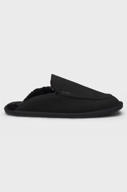 MICROFIBRE SLIPPERS WITH RUBBER SOLE