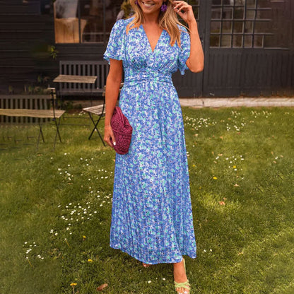 🔥Up to 69% OFF Today🔥Women Summer 2025 Elsie Classic V-Neck Floral Dress